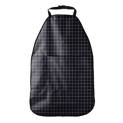 Navy Tattersall Pattern Print Car Seat Organizers