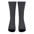 Navy Tattersall Pattern Print Crew Socks