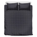 Navy Tattersall Pattern Print Duvet Cover Bedding Set