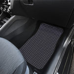 Navy Tattersall Pattern Print Front Car Floor Mats