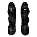Navy Tattersall Pattern Print Muay Thai Shin Guard