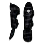 Navy Tattersall Pattern Print Muay Thai Shin Guard