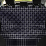 Navy Tattersall Pattern Print Pet Car Back Seat Cover