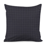 Navy Tattersall Pattern Print Pillow Cover