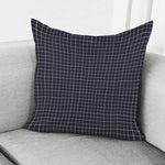 Navy Tattersall Pattern Print Pillow Cover