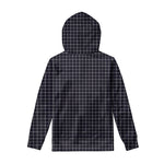 Navy Tattersall Pattern Print Pullover Hoodie
