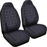 Navy Tattersall Pattern Print Universal Fit Car Seat Covers