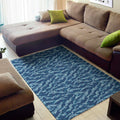 Navy Tiger Stripe Camo Pattern Print Floor Mat