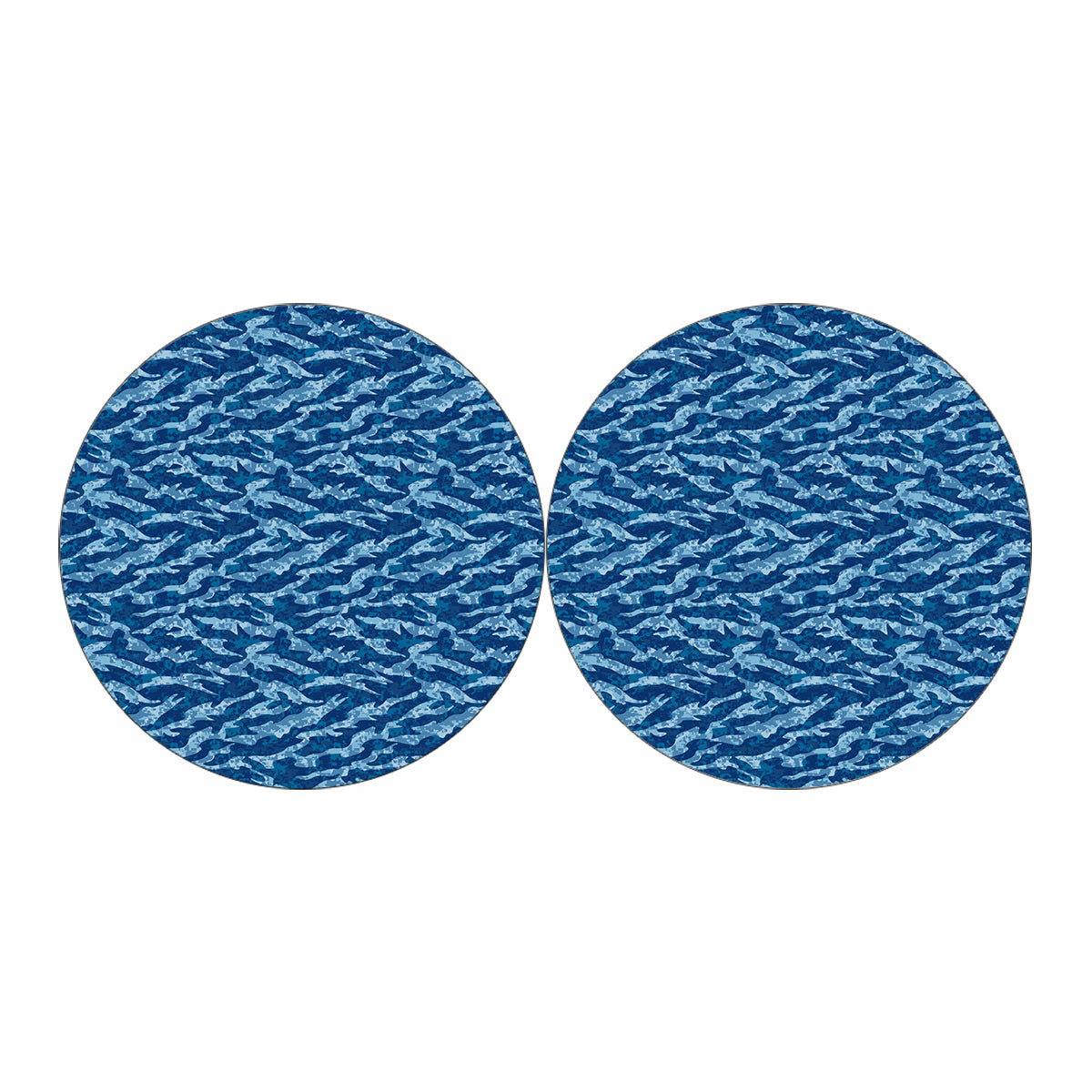 Navy Tiger Stripe Camo Pattern Print Car Coasters