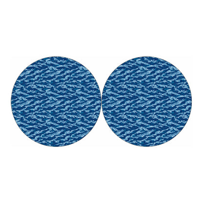 Navy Tiger Stripe Camo Pattern Print Car Coasters