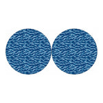 Navy Tiger Stripe Camo Pattern Print Car Coasters