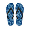 Navy Tiger Stripe Camo Pattern Print Flip Flops