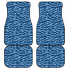 Navy Tiger Stripe Camo Pattern Print Front and Back Car Floor Mats