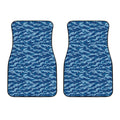 Navy Tiger Stripe Camo Pattern Print Front Car Floor Mats