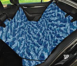 Navy Tiger Stripe Camo Pattern Print Pet Car Back Seat Cover