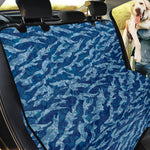 Navy Tiger Stripe Camo Pattern Print Pet Car Back Seat Cover