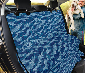 Navy Tiger Stripe Camo Pattern Print Pet Car Back Seat Cover