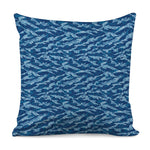 Navy Tiger Stripe Camo Pattern Print Pillow Cover