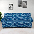 Navy Tiger Stripe Camo Pattern Print Sofa Cover