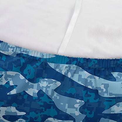 Navy Tiger Stripe Camo Pattern Print Sofa Cover