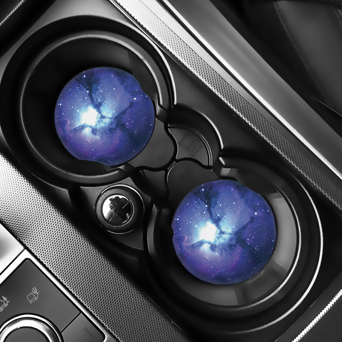 Nebula Space Print Car Coasters