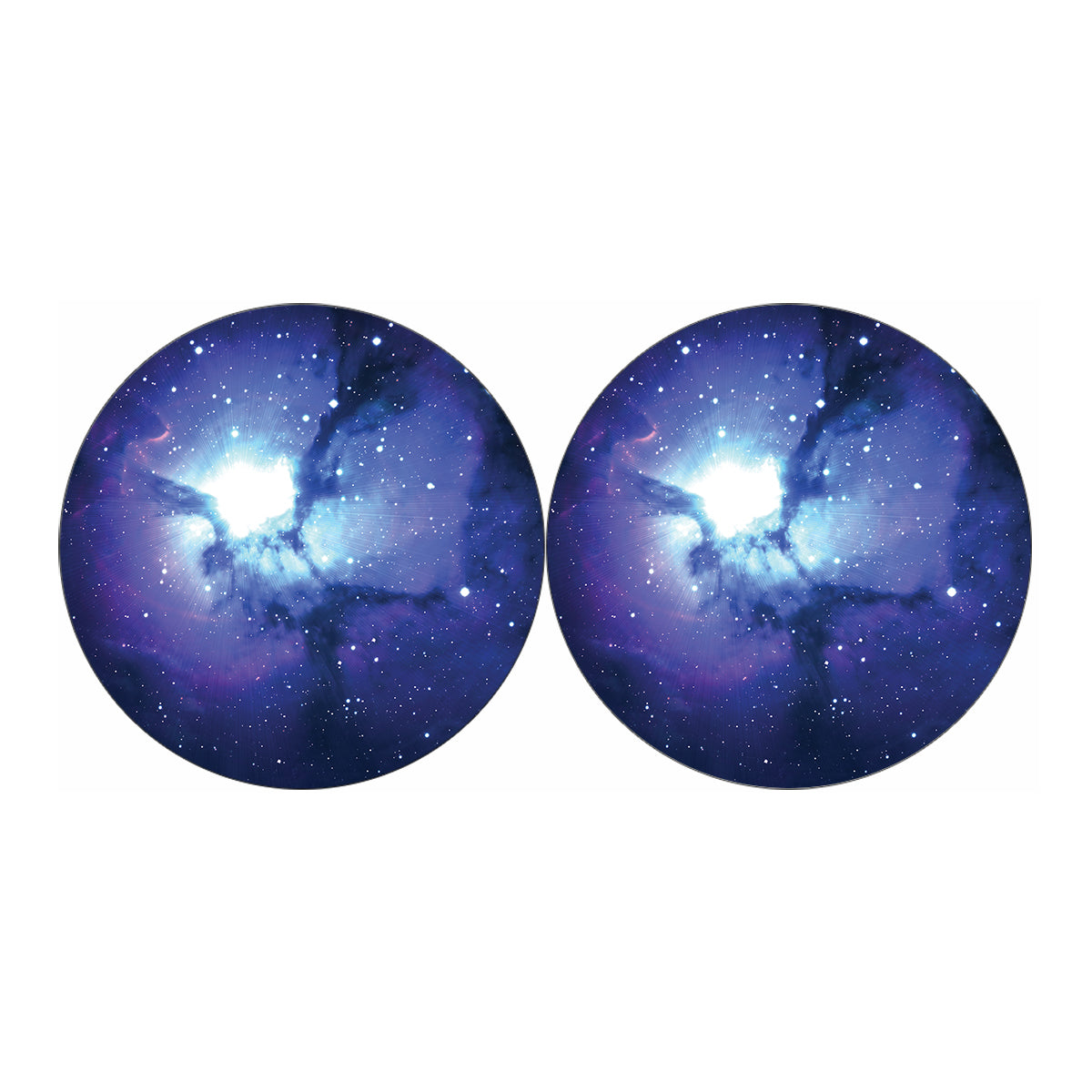 Nebula Space Print Car Coasters