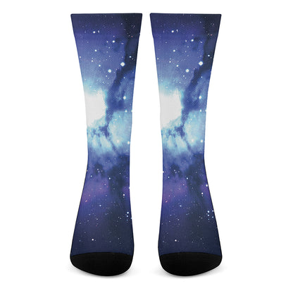 Nebula Space Print Crew Socks