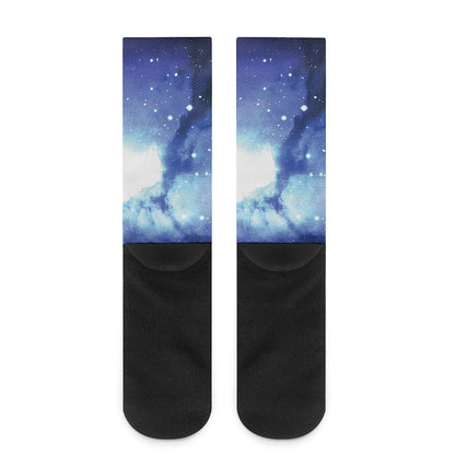Nebula Space Print Crew Socks