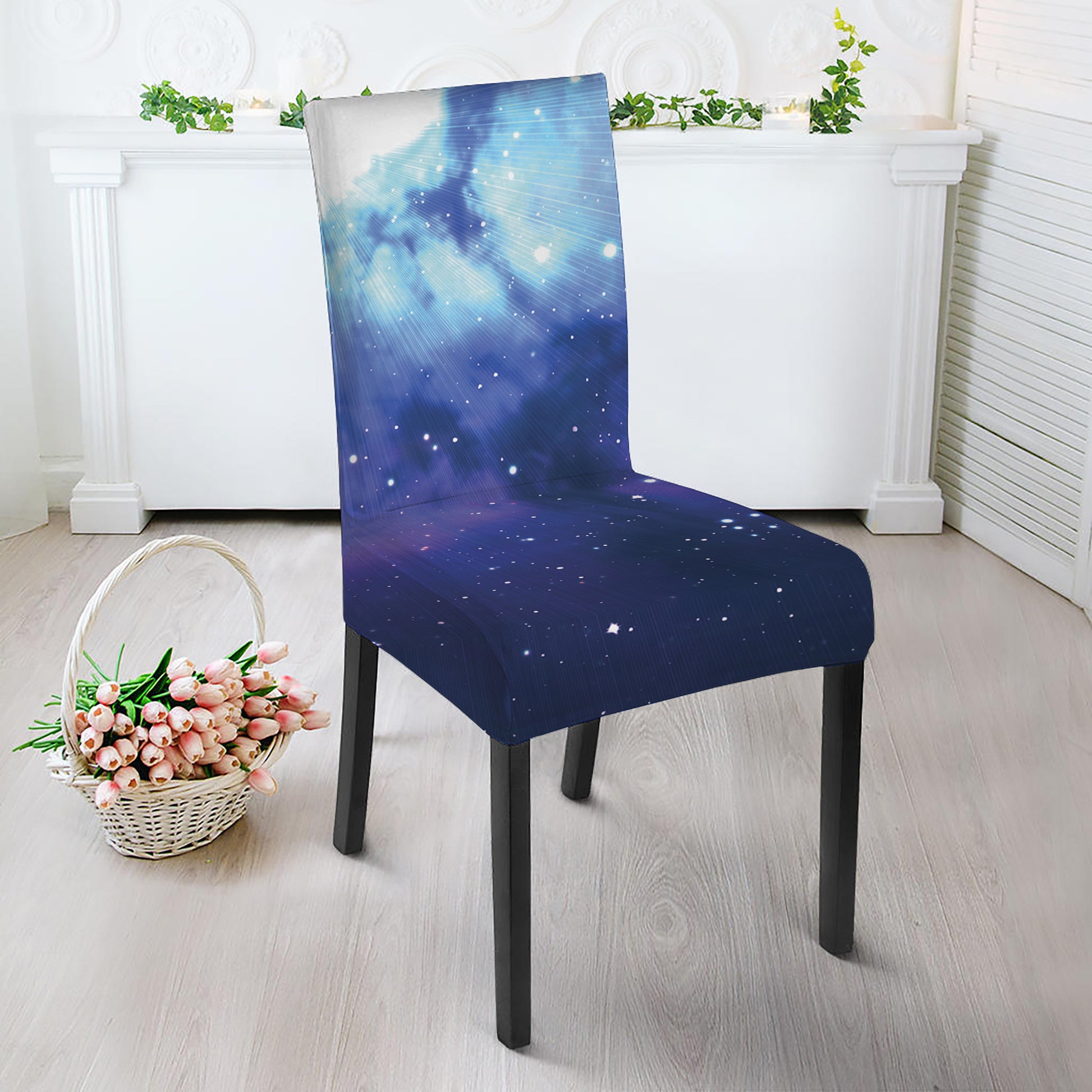 Nebula Space Print Dining Chair Slipcover