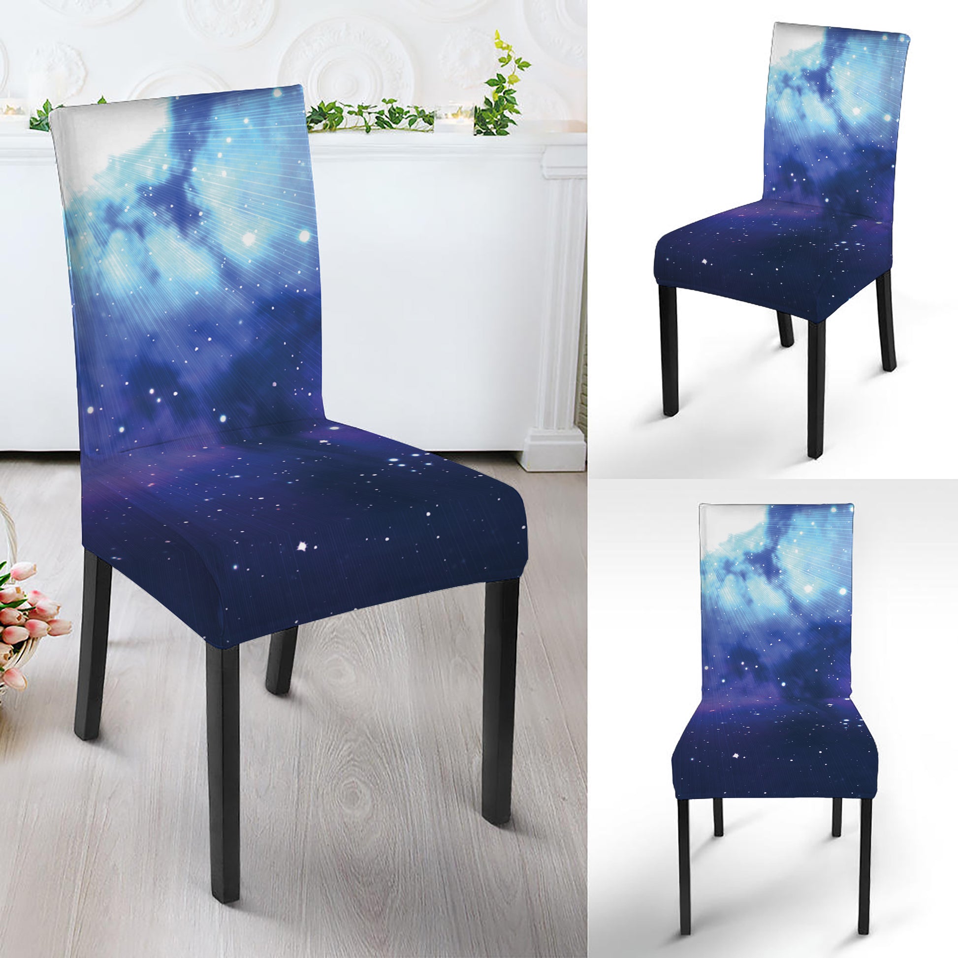 Nebula Space Print Dining Chair Slipcover