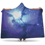 Nebula Space Print Hooded Blanket