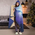 Nebula Space Print Hooded Blanket