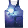 Nebula Space Print Men's Tank Top