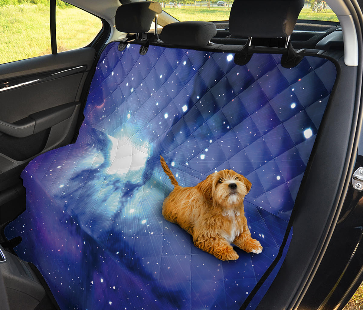 Nebula Space Print Pet Car Back Seat Cover