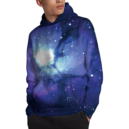 Nebula Space Print Pullover Hoodie
