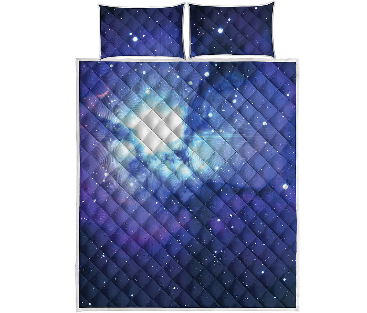 Nebula Space Print Quilt Bed Set