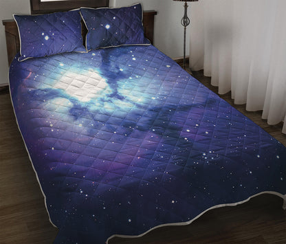 Nebula Space Print Quilt Bed Set
