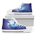 Nebula Space Print White High Top Sneakers