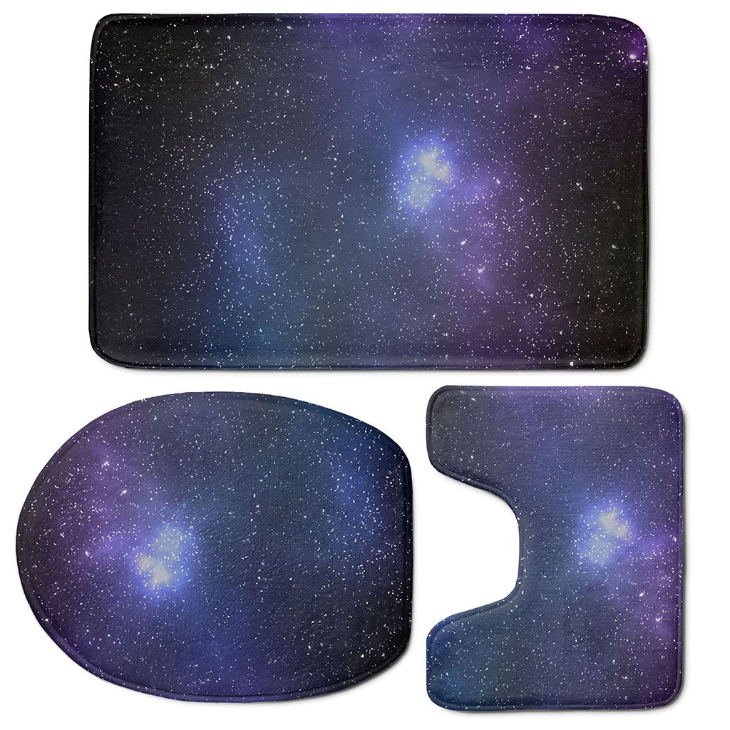 Nebula Universe Galaxy Deep Space Print 3 Piece Bath Mat Set