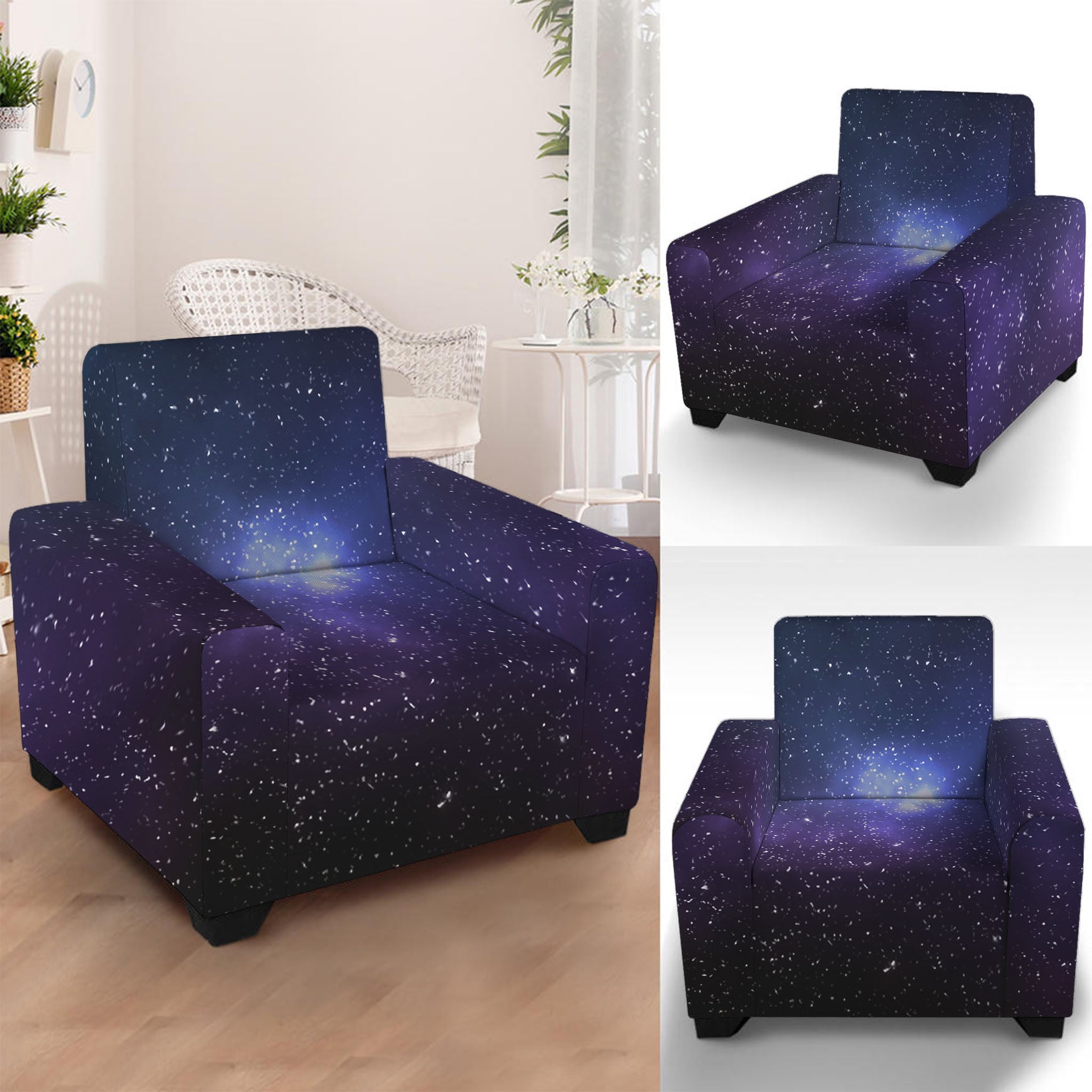 Nebula Universe Galaxy Deep Space Print Armchair Slipcover