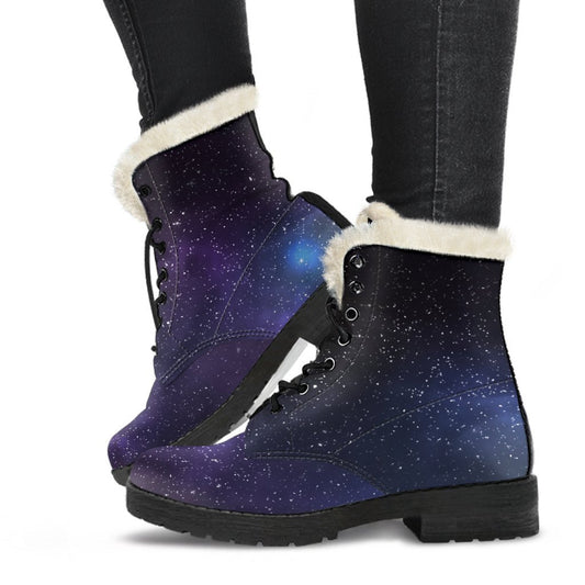 Nebula Universe Galaxy Deep Space Print Comfy Boots GearFrost