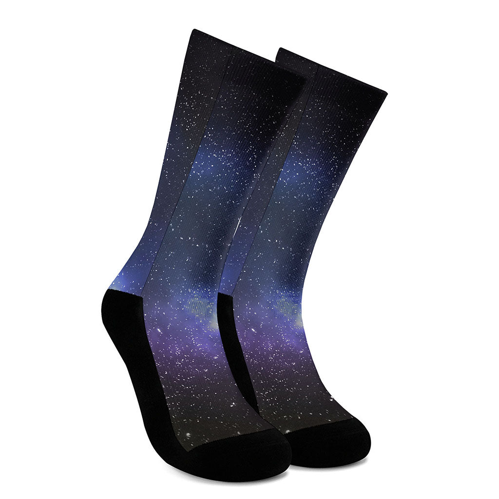 Nebula Universe Galaxy Deep Space Print Crew Socks