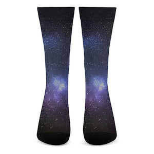 Nebula Universe Galaxy Deep Space Print Crew Socks