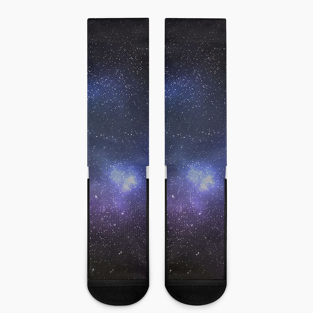 Nebula Universe Galaxy Deep Space Print Crew Socks