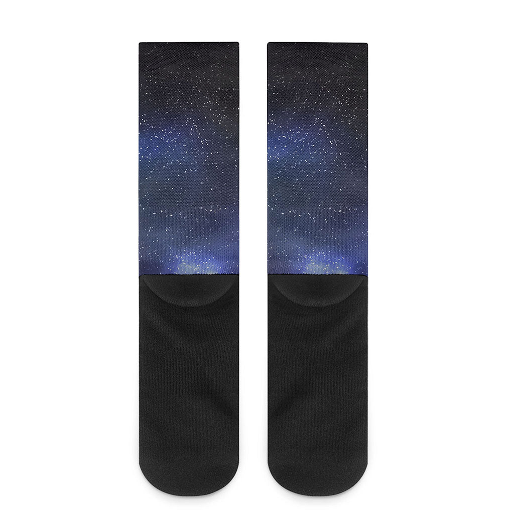 Nebula Universe Galaxy Deep Space Print Crew Socks