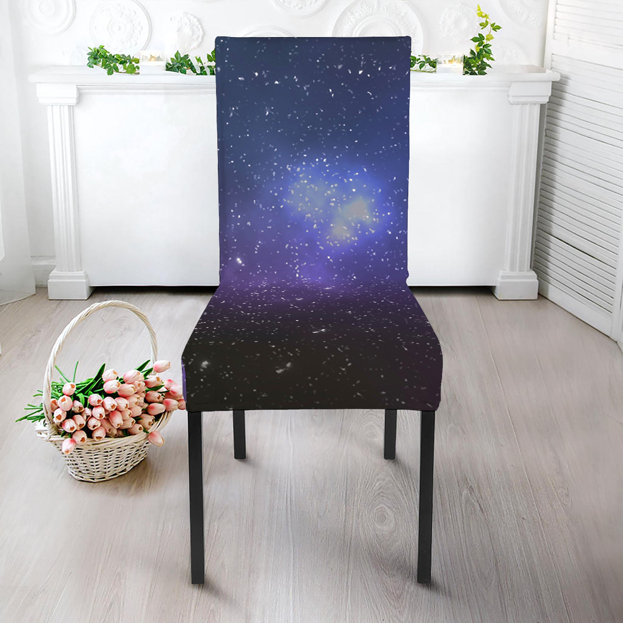 Nebula Universe Galaxy Deep Space Print Dining Chair Slipcover