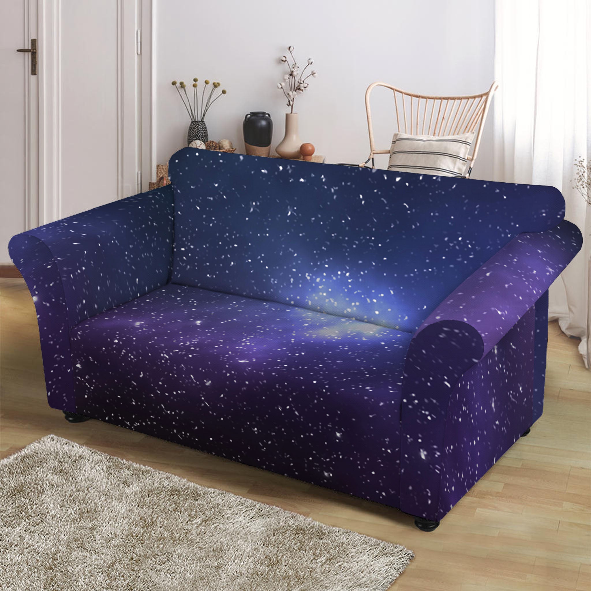 Nebula Universe Galaxy Deep Space Print Loveseat Slipcover