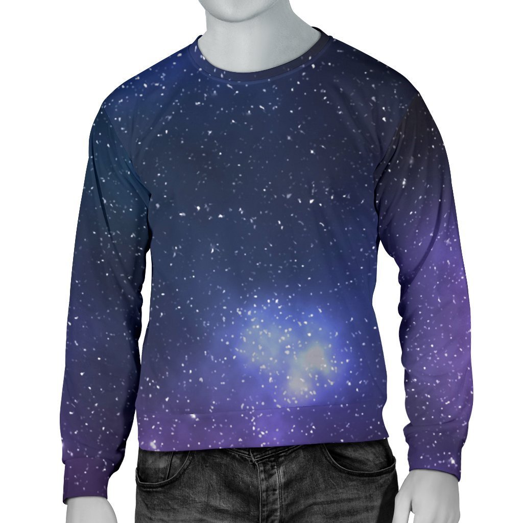 Nebula Universe Galaxy Deep Space Print Men's Crewneck Sweatshirt GearFrost