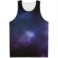 Nebula Universe Galaxy Deep Space Print Men's Tank Top