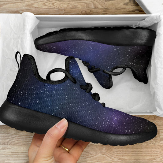 Nebula Universe Galaxy Deep Space Print Mesh Knit Shoes GearFrost